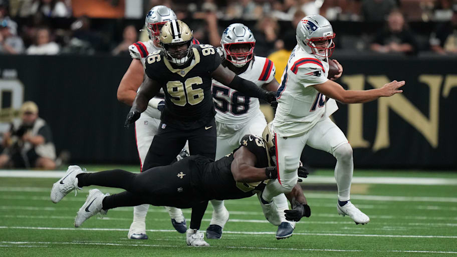 New England Patriots quarterback Drake Maye