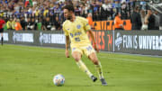 Club América midfielder Miguel Layún moves the ball against Chelsea during their North American tour