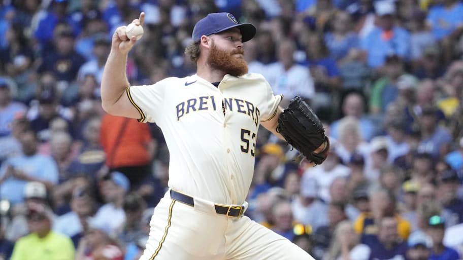 Starter Brandon Woodruff lifted the Brewers to their 12th straight win on Wednesday. | Michael McLoone-Imagn Images