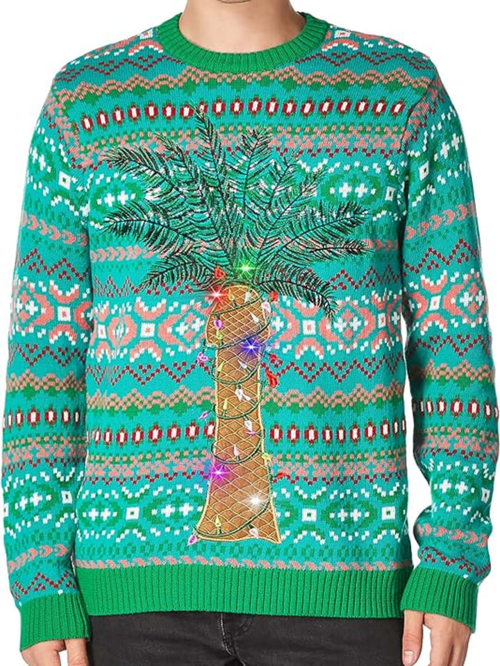Best ugly Christmas sweater: Light-Up Cactus Ugly Christmas Sweater
