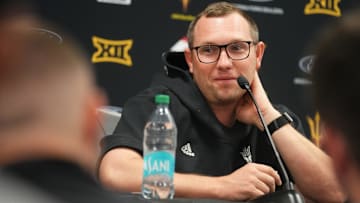 Arizona State head football coach Kenny Dillingham speaks to the media during a news conference at Mountain America Stadium in Tempe on Oct. 20, 2025.