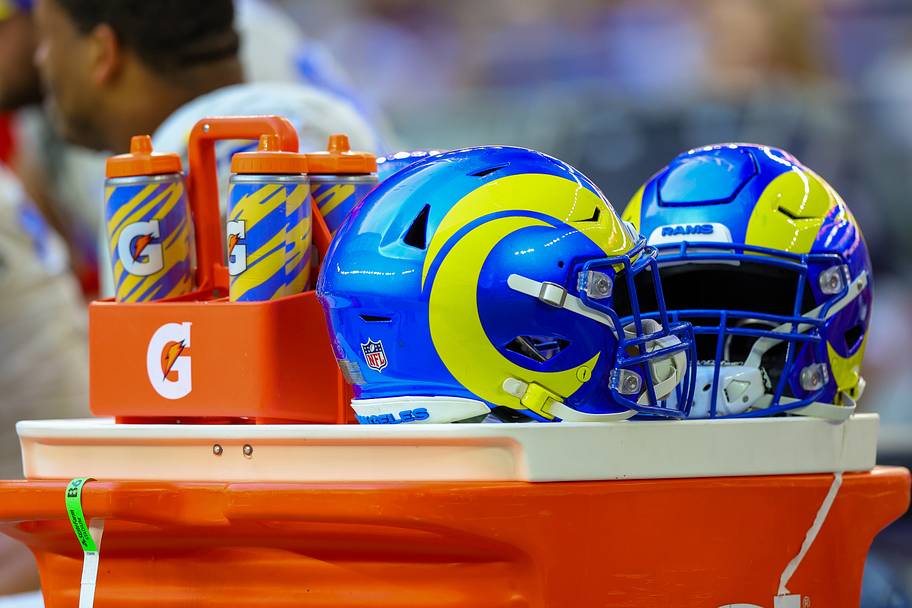 Rams sideline.