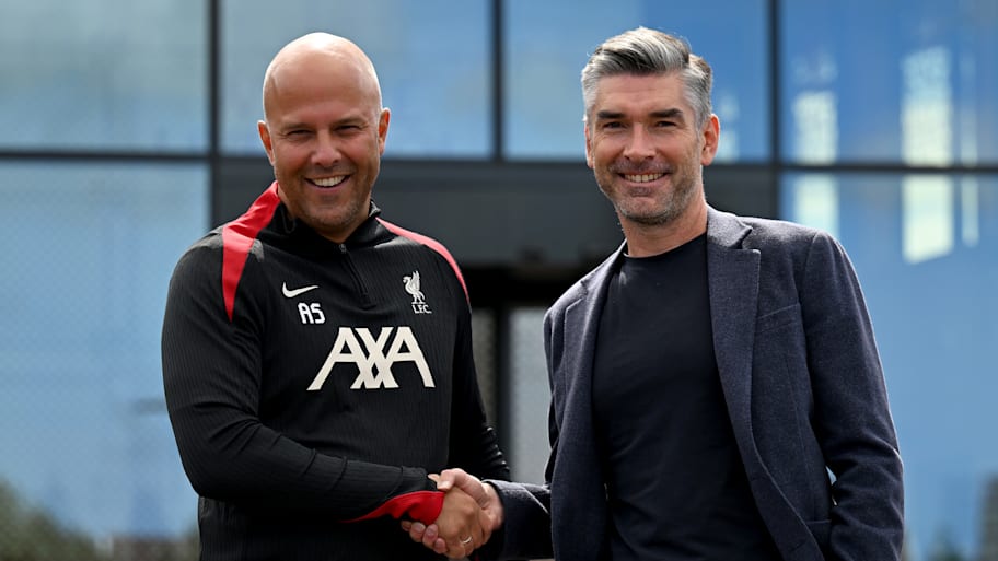 Arne Slot (left) and Richard Hughes.