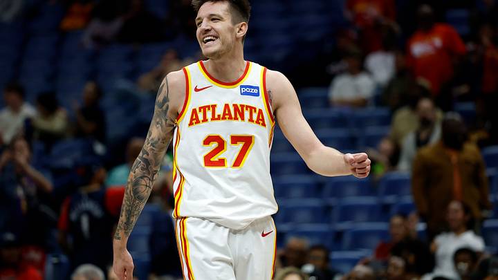 Vit Krejci celebrates during a victory against the New Orleans Pelicans.