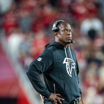 Atlanta Falcons head coach Raheem Morris