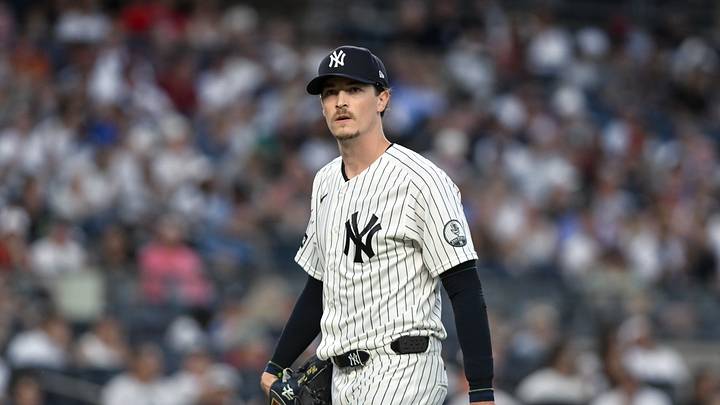 Aug 29, 2026; Bronx, New York, USA;  New York Yankees pitcher Max Fried (54) walks to the dugout after pitching the first inning against the Boston Red Sox at Yankee Stadium.  Mandatory Credit: John Jones-Imagn Images