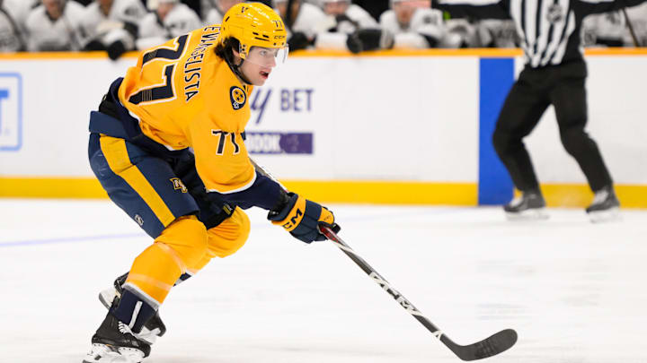 Nashville Predators winger Luke Evangelista