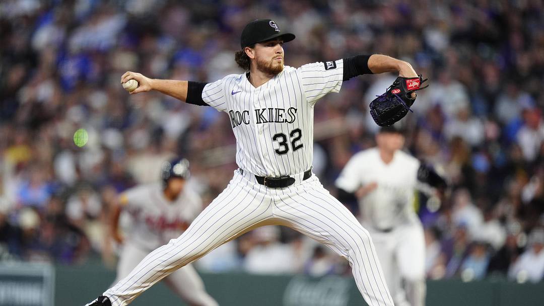 May 2, 2026; Denver, Colorado, USA; Colorado Rockies relief pitcher Chase Dollander (32) delivers a pitch in the third inning at Coors Field. Mandatory Credit: Ron Chenoy-Imagn Images May 2, 2026; Denver, Colorado, USA; Colorado Rockies relief pitcher Chase Dollander (32) delivers a pitch in the third inning at Coors Field. Mandatory Credit: Ron Chenoy-Imagn Images
