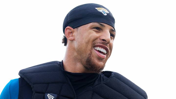 Jacksonville Jaguars wide receiver Parker Washington (11) smiles during the third day of NFL Training Camp at the Miller Electric Center on Friday, July 31, 2026, in Jacksonville, Fla.