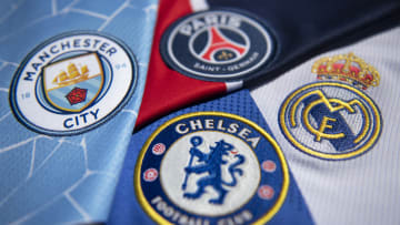 The Club Badges of the Four Champions League Semi Finalists