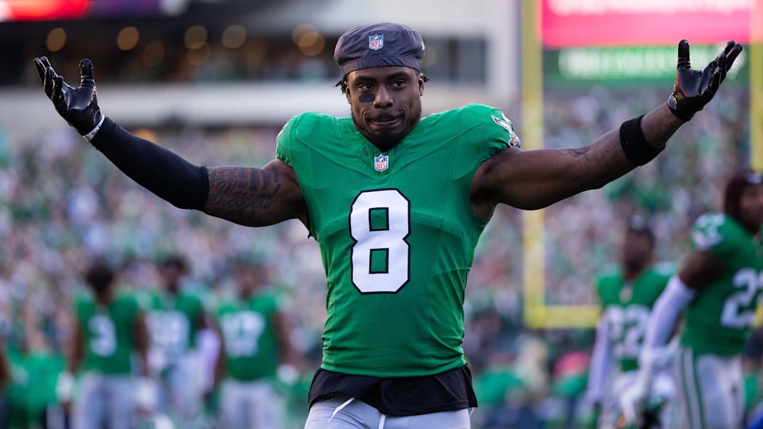 Philadelphia Eagles safety C.J. Gardner-Johnson (8) in a game against the Jacksonville Jaguars at Lincoln Financial Field.