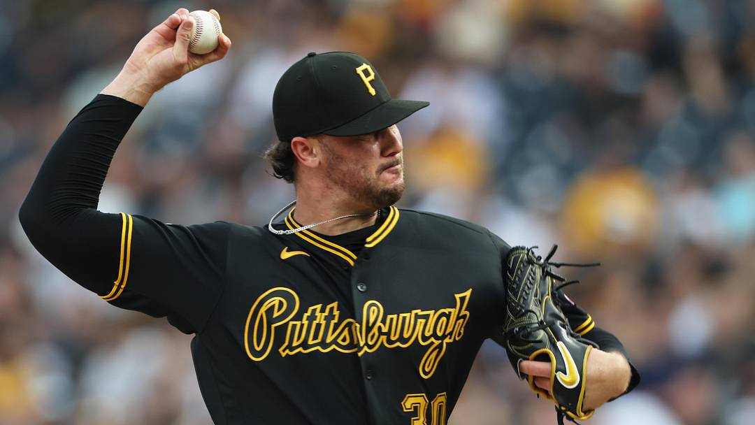 Jun 9, 2026; Pittsburgh, Pennsylvania, USA;  Pittsburgh Pirates starting pitcher Paul Skenes (30) delivers a pitch against the Los Angeles Dodgers during the first inning at PNC Park. Mandatory Credit: Charles LeClaire-Imagn Images