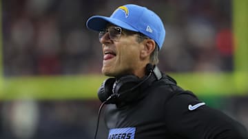 Chargers head coach Jim Harbaugh
