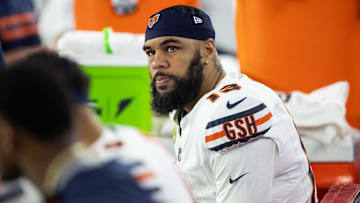 Nov 3, 2024; Glendale, Arizona, USA; Chicago Bears wide receiver Keenan Allen (13) against the Arizona Cardinals at State Farm Stadium. Mandatory Credit: Mark J. Rebilas-Imagn Images