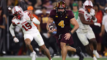 Cam Skattebo during the Sun Devils big win over Utah Friday night