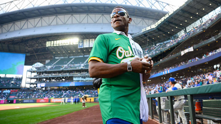 Rickey Henderson spent 14 seasons with the Oakland Athletics.