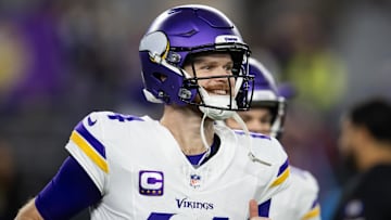 Minnesota Vikings quarterback Sam Darnold against the Los Angeles Rams during an NFC wild card game