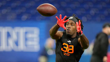 Utah State wideout Jalen Royals. Mandatory Credit: Kirby Lee-Imagn Images