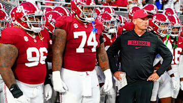 Alabama Crimson Tide head coach Kalen DeBoer