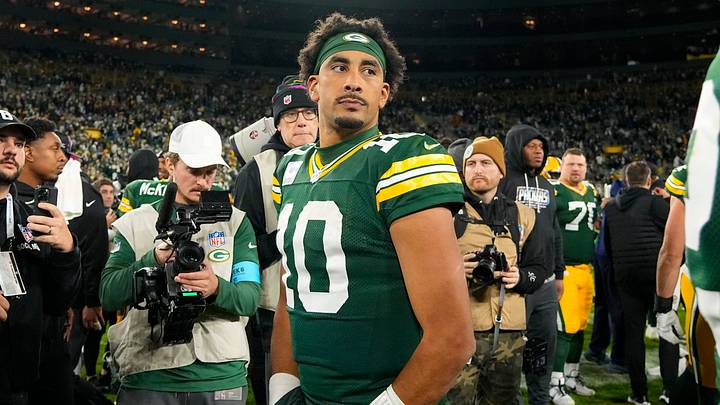 Oct 18, 2026; Green Bay, Wisconsin, USA;  Green Bay Packers quarterback Jordan Love (10) following the game against the Dallas Cowboys at Lambeau Field. Mandatory Credit: Jeff Hanisch-Imagn Images