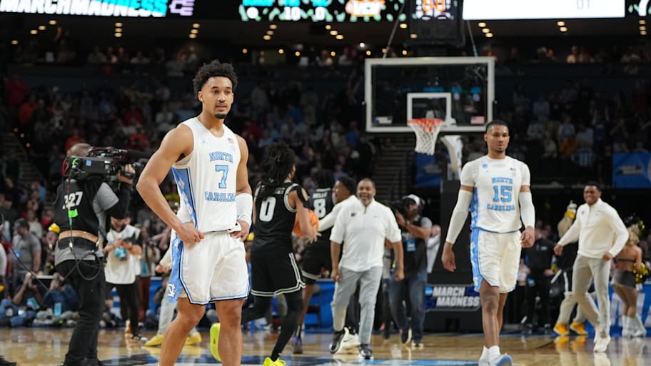 North Carolina guard Seth Trimble reacts after losing to VCU in the first round of the men’s NCAA tournament.