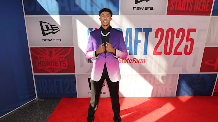 Jun 25, 2025; Brooklyn, NY, USA; Nique Clifford arrives before the first round of the 2025 NBA Draft at Barclays Center. Mandatory Credit: Brad Penner-Imagn Images