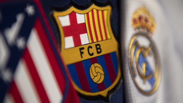 The Atlético Madrid, FC Barcelona and Real Madrid Club Badges