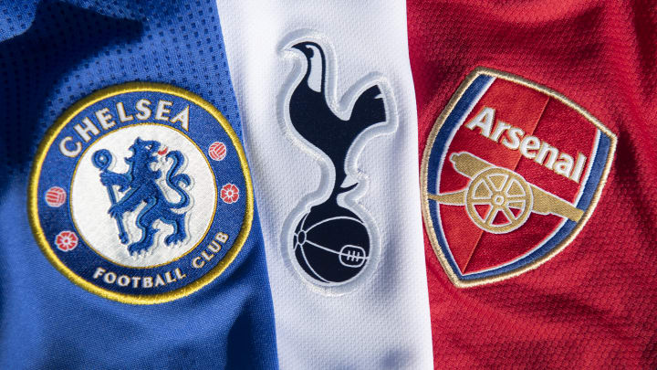 The Chelsea, Arsenal and Tottenham Hotspur Club Crests