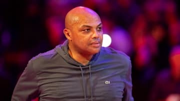 Jan 21, 2023; Phoenix, Arizona, USA; Phoenix Suns former player Charles Barkley in attendance at Footprint Center. Mandatory Credit: Mark J. Rebilas-Imagn Images