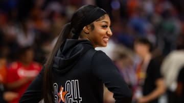 Jul 20, 2024; Phoenix, AZ, USA; Chicago Sky player Angel Reese during the WNBA All Star Game at Footprint Center. Mandatory Credit: Mark J. Rebilas-USA TODAY Sports