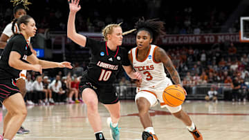 Texas Longhorns guard, Rori Harmon (3) is guarded by Louisville guard, Hailey Van Lith (10) during the women   s NCAA playoff game at the Moody Center on Monday Mar. 20, 2023 in Austin.

Aem Tx Vs Louisville Wbb Ncaa 19