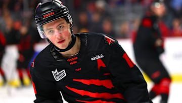 Caleb Desnoyers could be the solution to a positional need for the Chicago Blackhawks in the 2025 NHL Draft.