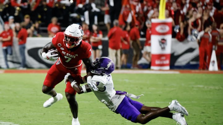 NC State football running back Jordan Waters