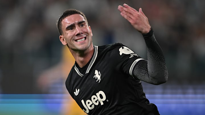 Die Zukunft von Dusan Vlahovic steht bei Juventus Turin in den Sternen. Die Zukunft von Dusan Vlahovic steht bei Juventus Turin in den Sternen.