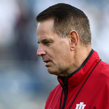 Indiana coach Curt Cignetti walks on the field prior to the game Nov. 8, 2025, against Penn State at Beaver Stadium.