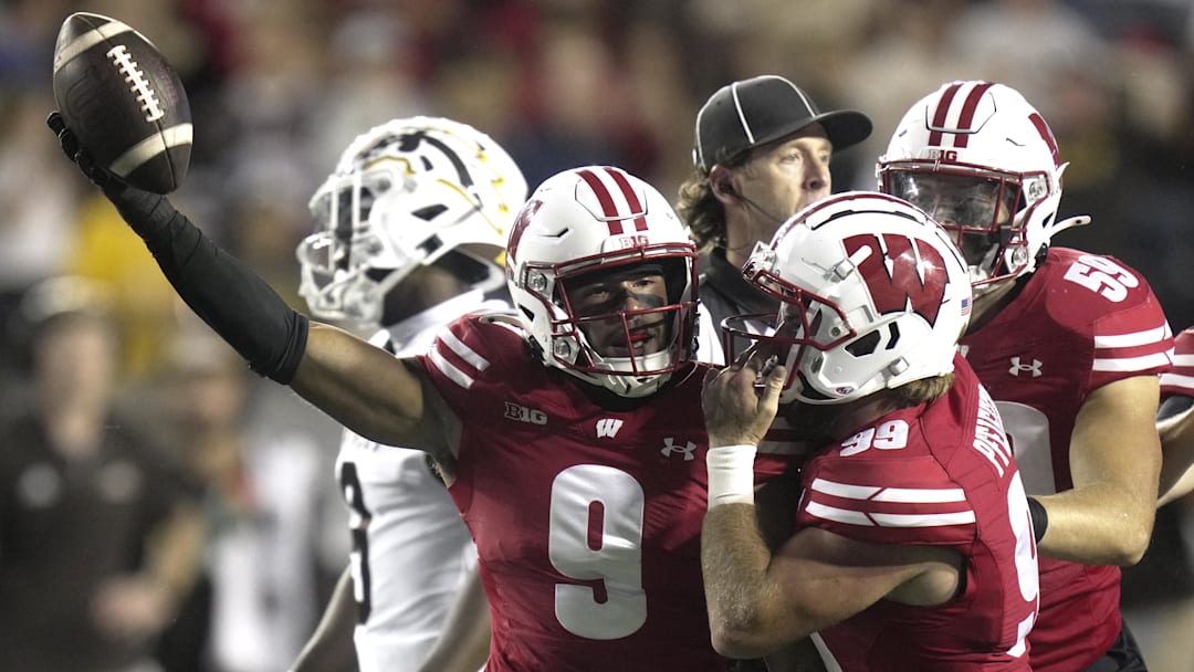 Wisconsin safety Austin Brown. 