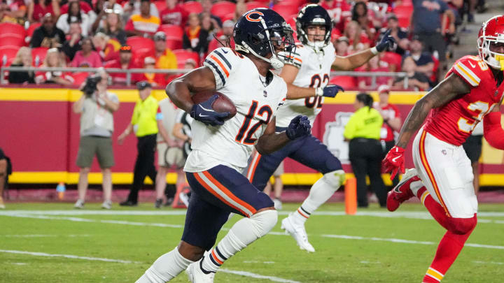 Bears wide receiver and running back Velus Jones Jr. made the roster, but the Bears have four other running backs.