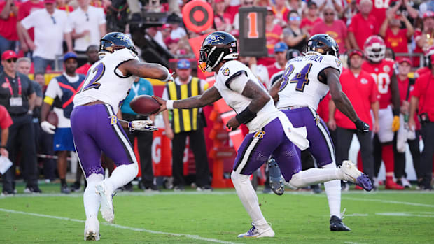 Baltimore Ravens Quarterback Lamar Jackson and Running Back Derrick Henry