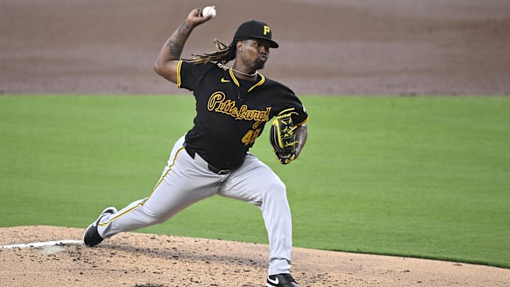 Pittsburgh Pirates starting pitcher Luis Ortiz (48) pitches against the San Diego Padres during the second inning at Petco Park. 