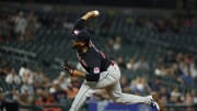 Cleveland Guardians pitcher Emmanuel Clase (48) pitches in the tenth inning against the Detroit Tigers at Comerica Park on July 9.