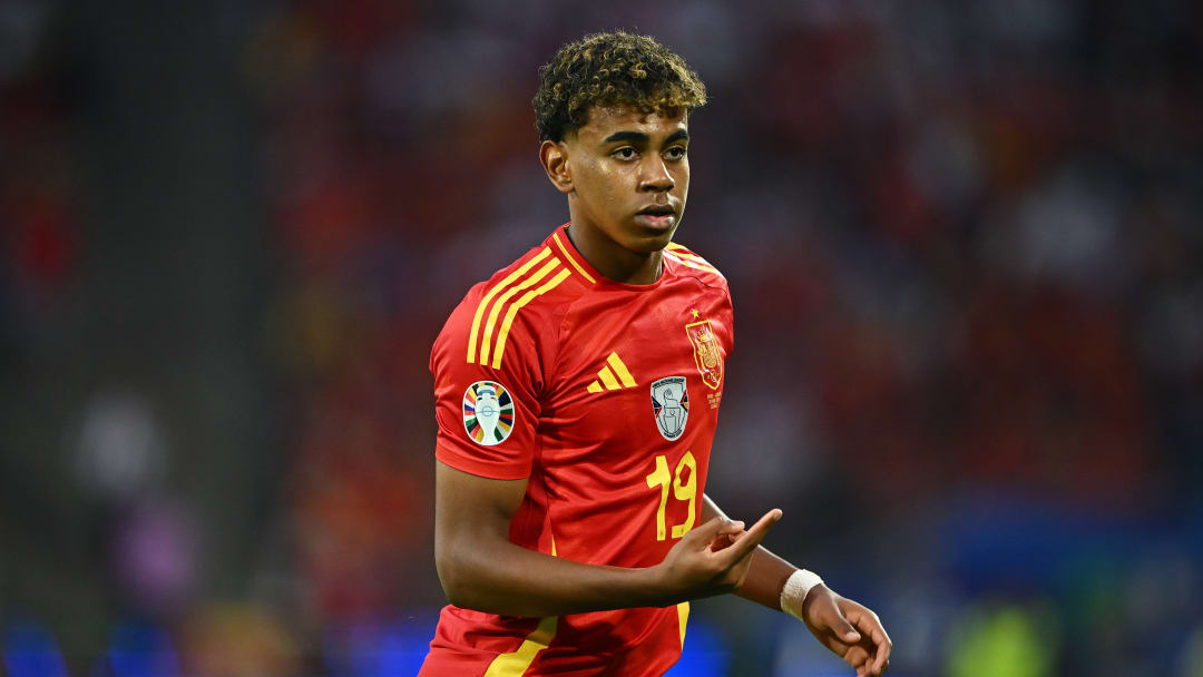 Lamine Yamal in action for Spain at UEFA Euro 2024