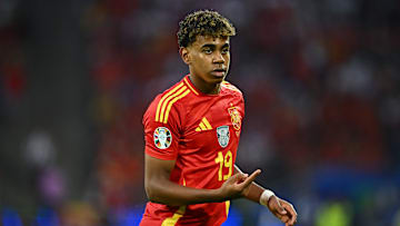 Lamine Yamal in action for Spain at UEFA Euro 2024