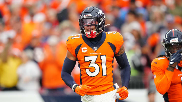 The Atlanta Falcons are hosting former Denver Broncos safety Justin Simmons on a free agency visit Monday and Tuesday.