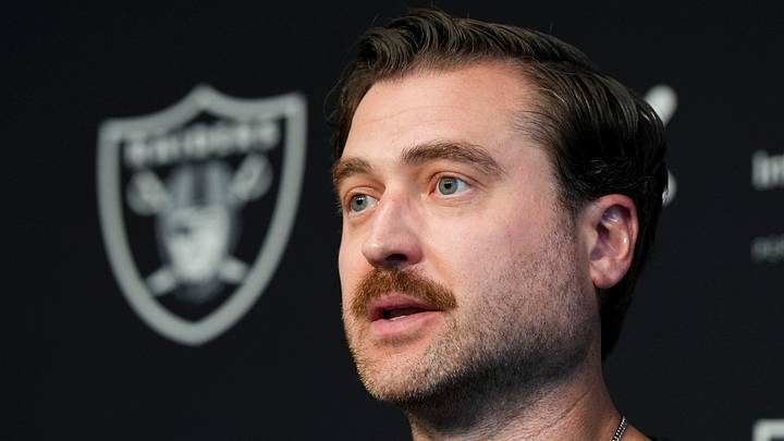 Las Vegas Raiders offensive coordinator Andrew Janocko speaks during a press conference