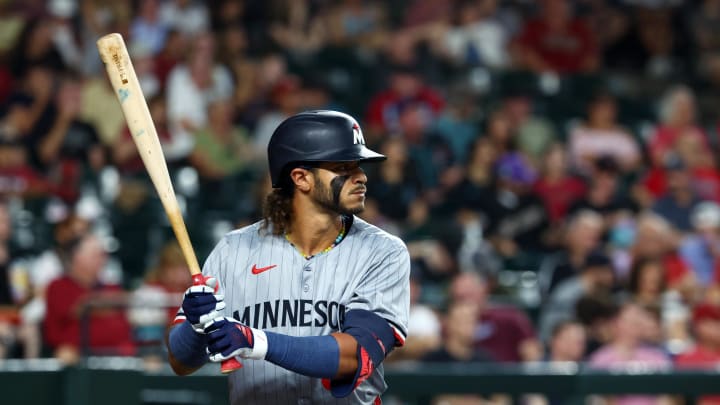 Minnesota Twins outfielder Austin Martin against the Arizona Diamondbacks at Chase Field in Phoenix on June 25, 2024. 