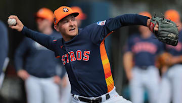 Houston Astros relief pitcher Hayden Wesneski (39)