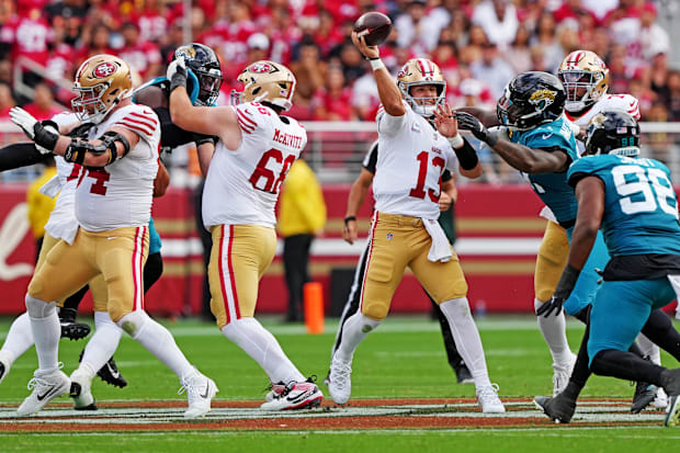 San Francisco 49ers quarterback Brock Purdy (13).