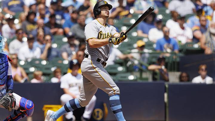 Jun 18, 2023; Milwaukee, Wisconsin, USA;  Pittsburgh Pirates designated hitter Bryan Reynolds (10)