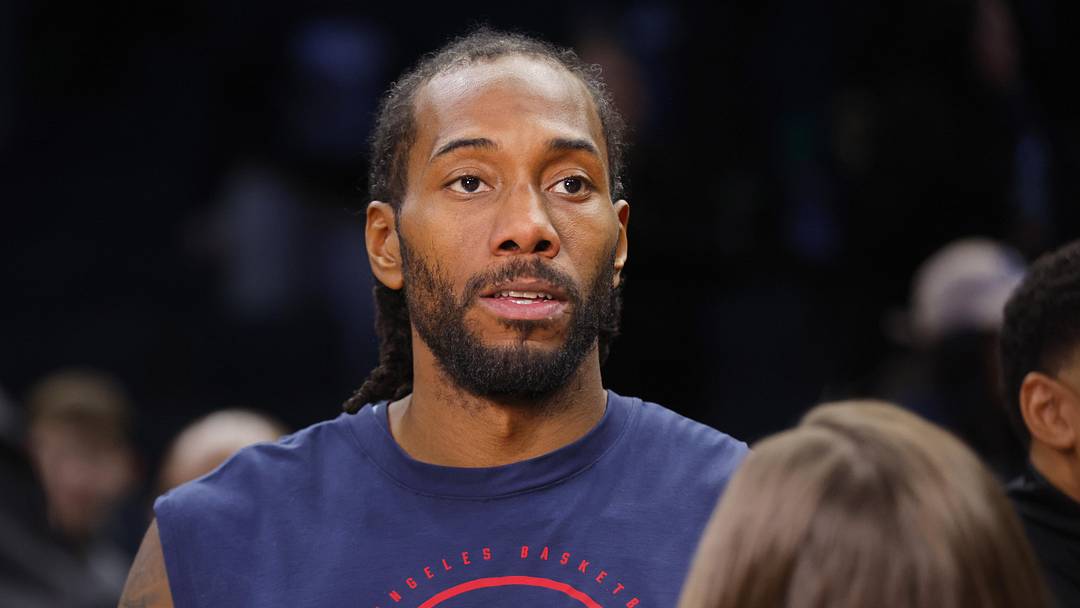 Feb 8, 2026; Minneapolis, Minnesota, USA; Los Angeles Clippers forward Kawhi Leonard (2) answers questions following the game with the Minnesota Timberwolves at Target Center. Mandatory Credit: Bruce Kluckhohn-Imagn Images