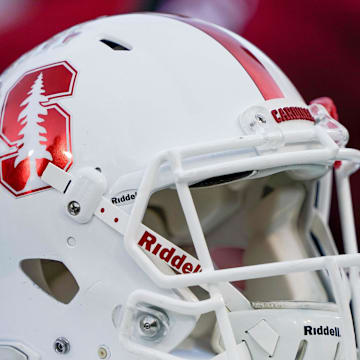 Oct 27, 2018; Stanford, CA, USA; General view of the Stanford Cardinal helmet during the first quarter against the Washington State Cougars at Stanford Stadium. Mandatory Credit: Stan Szeto-USA TODAY Sports